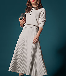 Lilla P Flared Knit Skirt carousel Product Image 4