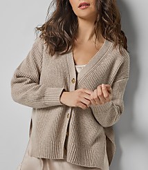 Lilla P Relaxed Side Vent Cardigan carousel Product Image 1