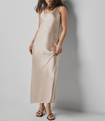 Lilla P Satin Bias Maxi Dress carousel Product Image 1