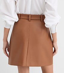 Faux Leather Trench Mini Skirt carousel Product Image 3