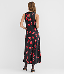 Floral Satin Bias Midi Dress carousel Product Image 2