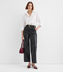 Straight Pants in Faux Leather carousel Product Image 1