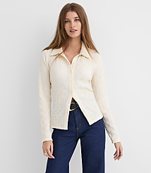 Puckered Knit Shirt carousel Product Image 1