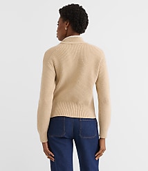 Contrast Stitched Tie Neck Sweater carousel Product Image 2