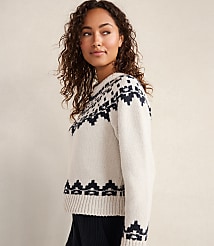 Haven Well Within Organic Cotton Blend Fair Isle Juneau Crewneck Sweater carousel Product Image 3