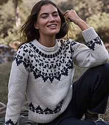 Haven Well Within Organic Cotton Blend Fair Isle Juneau Crewneck Sweater carousel Product Image 5