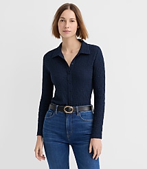 Puckered Knit Shirt carousel Product Image 1
