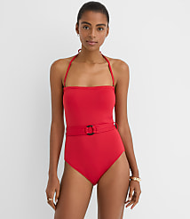LOFT Beach Tortoiseshell Print Ring Bandeau One Piece Swimsuit carousel Product Image 1