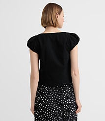 Zip Bubble Sleeve Top carousel Product Image 2