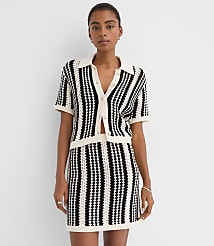 LOFT Beach Striped Crochet Mini Skirt carousel Product Image 1