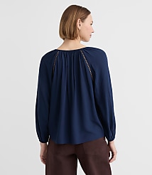 Floral Cutout Embroidered V-Neck Blouse carousel Product Image 2