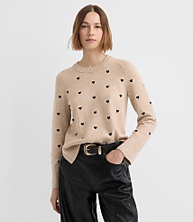 Mini Heart Embroidered Sweater carousel Product Image 1