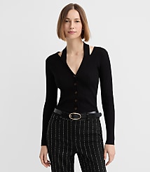 Halter Cutout Cardigan carousel Product Image 1