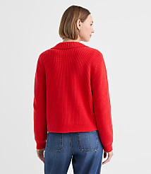 Ribbed Button Tab Sweater Jacket carousel Product Image 2