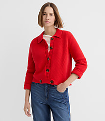 Ribbed Button Tab Sweater Jacket carousel Product Image 1