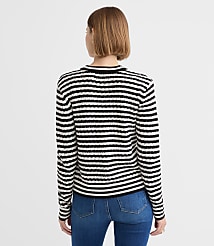 Pointelle Striped Cardigan carousel Product Image 2