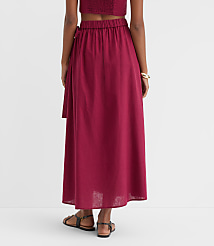 LOFT Beach Linen Cotton Maxi Wrap Skirt carousel Product Image 3