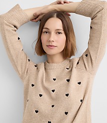 Mini Heart Embroidered Sweater carousel Product Image 2