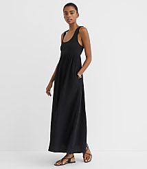 LOFT Beach Triple Cloth Mixed Media Maxi Pocket Dress carousel Product Image 1