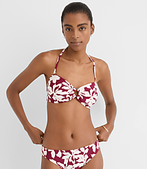 LOFT Beach Magnolia Tortoiseshell Print Ring Bandeau Bikini Top carousel Product Image 1