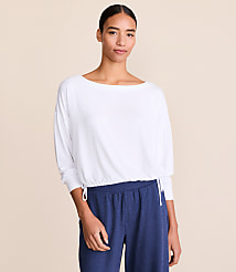 Lou & Grey Side Tie Essential Modal Tee carousel Product Image 1