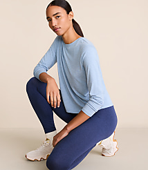 Lou & Grey Heathered Essential Modal Long Sleeve Tee carousel Product Image 2