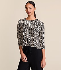 Lou & Grey Zebra Print Essential Modal Long Sleeve Tee carousel Product Image 2