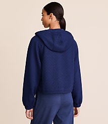 Lou & Grey Quilted Jacquard Zip Hoodie carousel Product Image 3