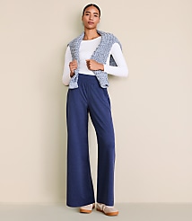 Lou & Grey Heathered Brushedsoft Wide Leg Pants carousel Product Image 1