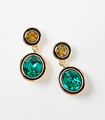 Sparkle Enamel Drop Statement Earrings carousel Product Image 1