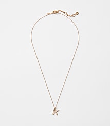Pave Initial Necklace carousel Product Image 1