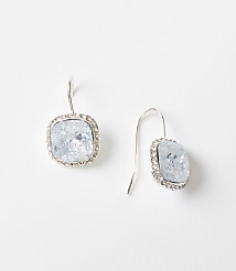 Pave Bordered Pull Through Earrings carousel Product Image 1