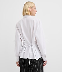 Poplin Tie Sleeve Tunic Shirt carousel Product Image 3