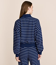 Lou & Grey Striped Cozy Cotton Mock Neck Sweatshirt carousel Product Image 2
