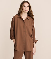 Lou & Grey Seersucker Wanderweave Oversized Pocket Shirt carousel Product Image 1