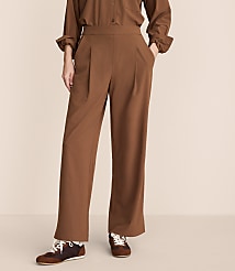 Lou & Grey Seersucker Wanderweave Wide Leg Trouser Pants carousel Product Image 2