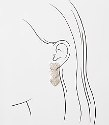 Crystal Heart Statement Earrings carousel Product Image 2