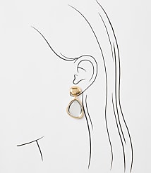 Crystal Mixed Metal Statement Earrings carousel Product Image 2
