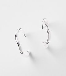 Molded Metal Hoop Earrings carousel Product Image 1