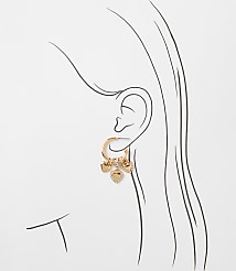 Sparkle Heart Cluster Hoop Earrings carousel Product Image 2
