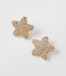 Sparkle Puffy Star Stud Earrings carousel Product Image 1