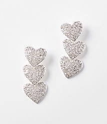 Crystal Heart Statement Earrings carousel Product Image 1