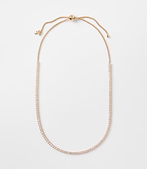 Pull Tie Tennis Necklace carousel Product Image 1