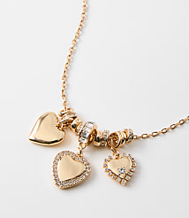 Sparkle Heart Cluster Necklace carousel Product Image 2