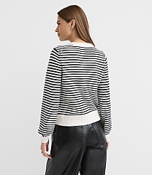 Heart Stripe Blouson Sweater carousel Product Image 2