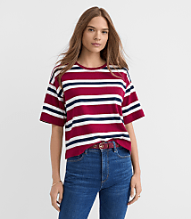 Striped Jersey Modern Tee carousel Product Image 1
