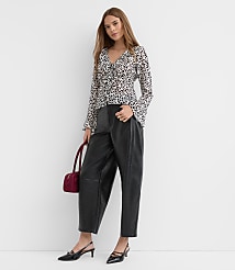 Heart Ruffle Tie Neck Blouse carousel Product Image 3