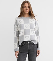Heart Checkered Sweater carousel Product Image 2