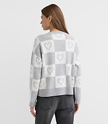 Heart Checkered Sweater carousel Product Image 3