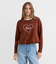 Love Embroidered Bubble Sweatshirt carousel Product Image 1